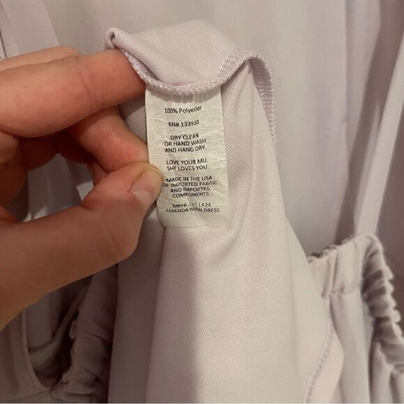 Show Me Your Mumu Maxi Dress MED Chiffon Lilac High Neck Bridesmaids “Amanda” - Picture 6 of 10